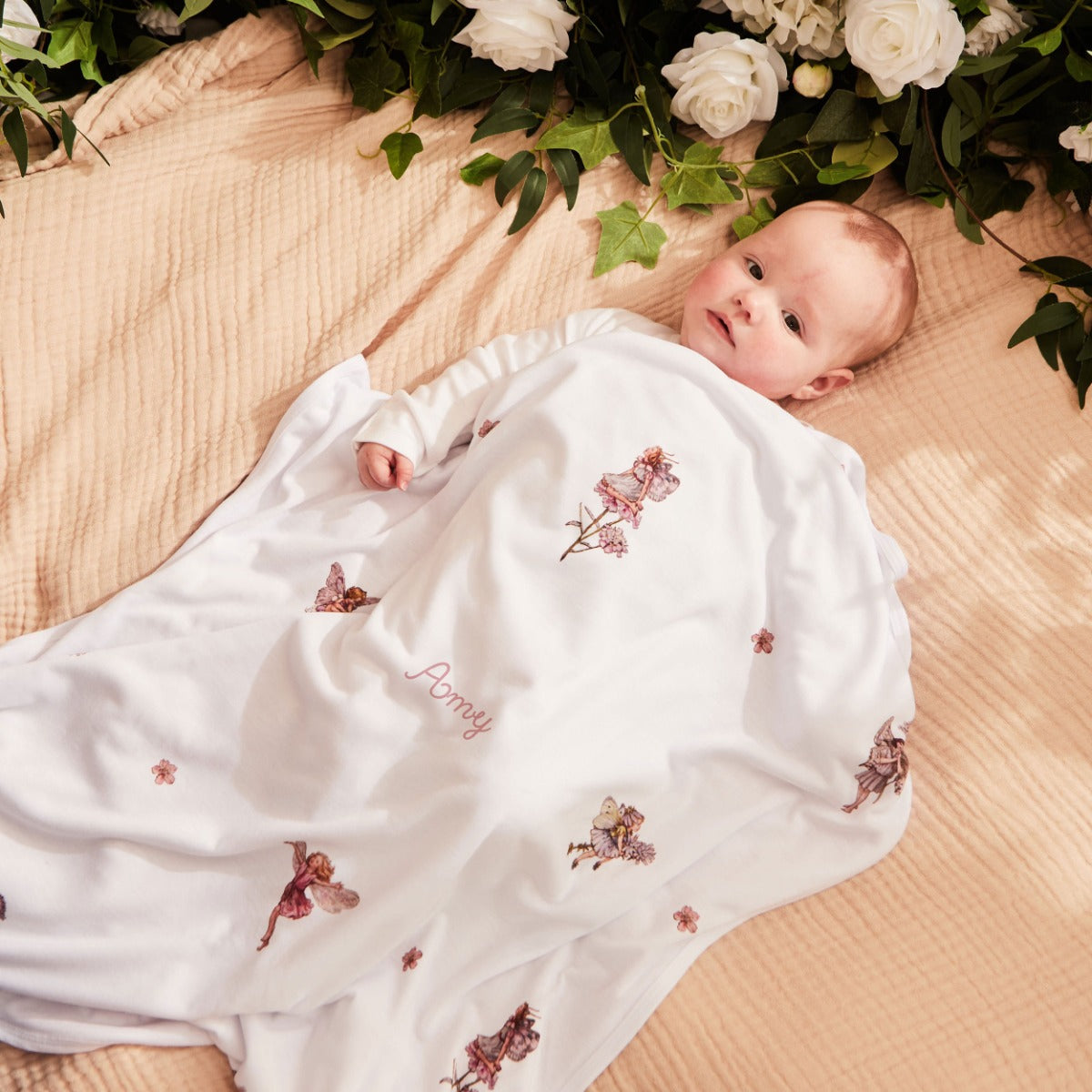 Personalised Flower Fairies™ All-Over Print Jersey Blanket