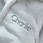 Personalised Grey Penguin Fleece Robe
