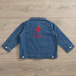 Personalised Lightening Bolt Design Denim Jacket