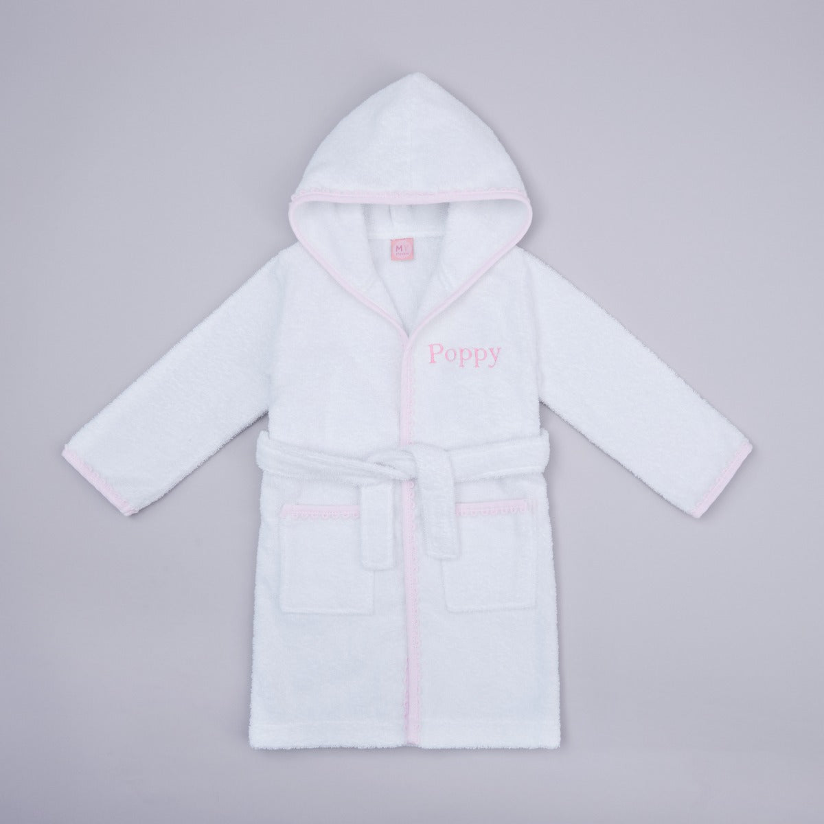 Personalised Pink Picot Trim Dressing Gown