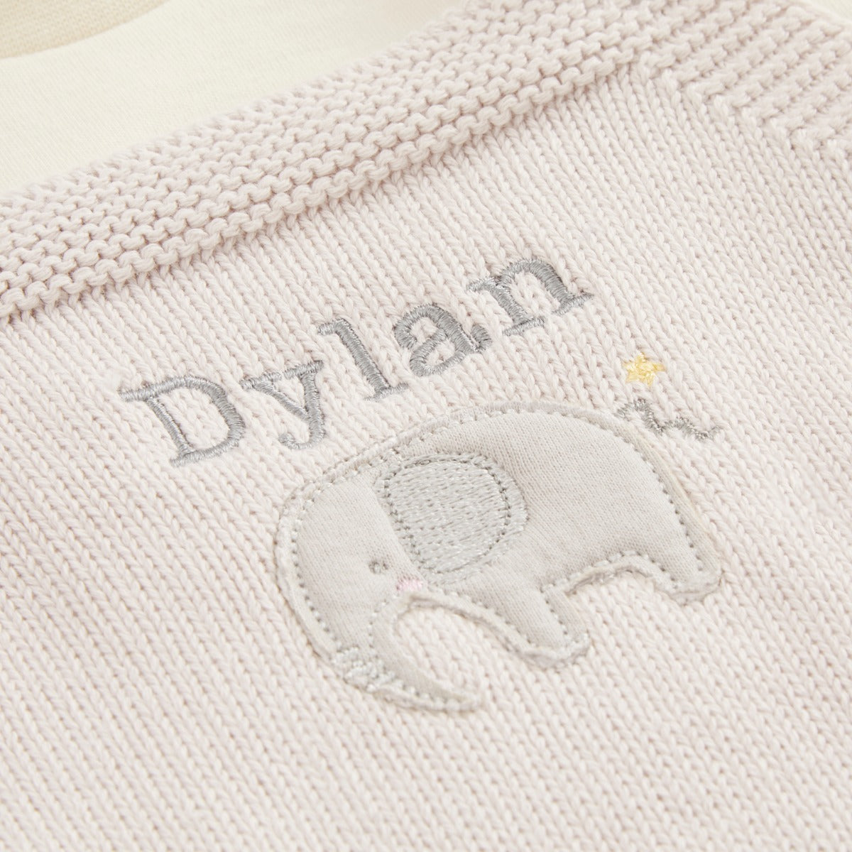 Personalised Elephant Design Knitted 3 Piece Outfit Set