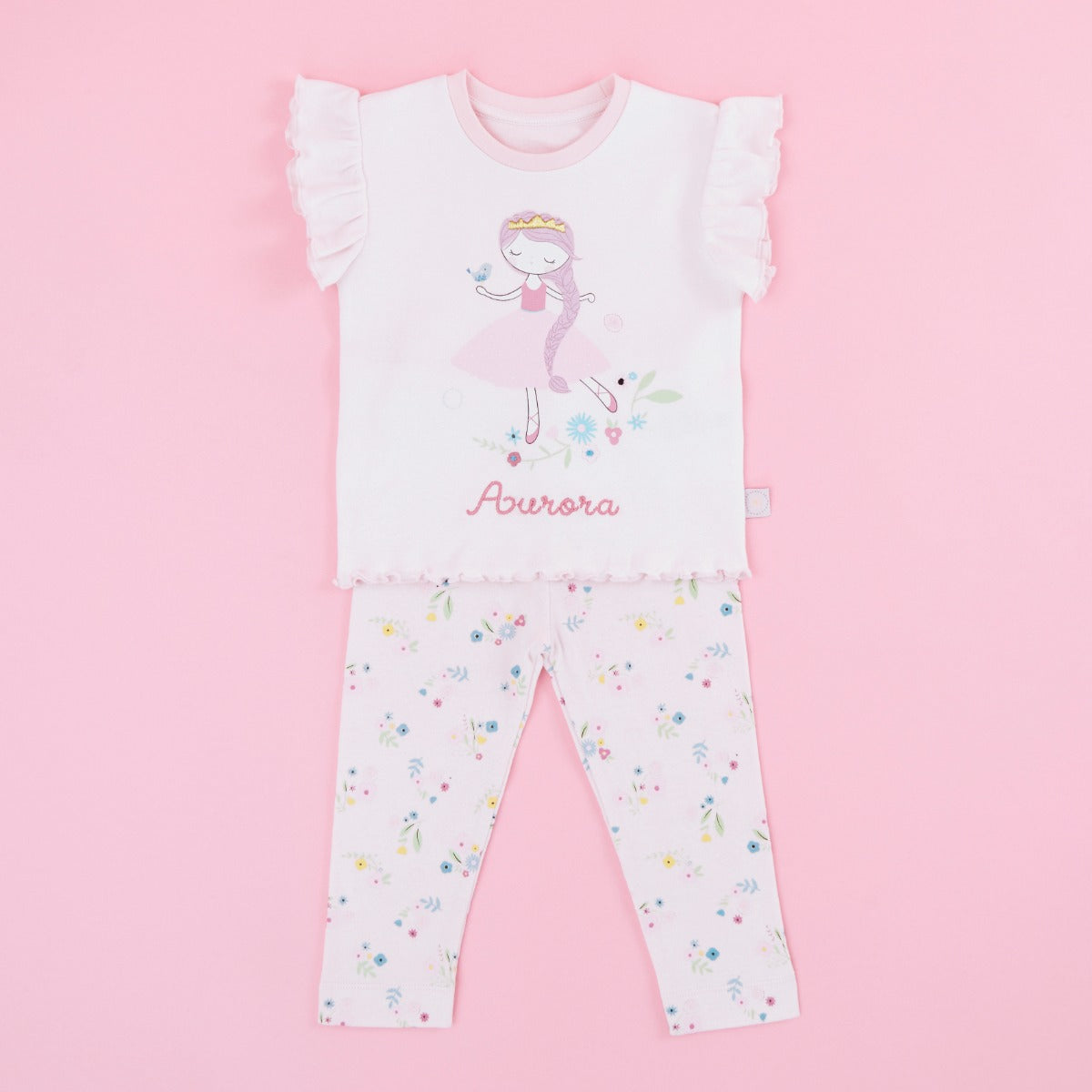 Personalised Children’s Pink Princess Pyjamas Set