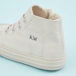 Personalised Grey Kids High Top Trainers