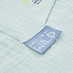 Personalised Blue Muslin Baby Romper