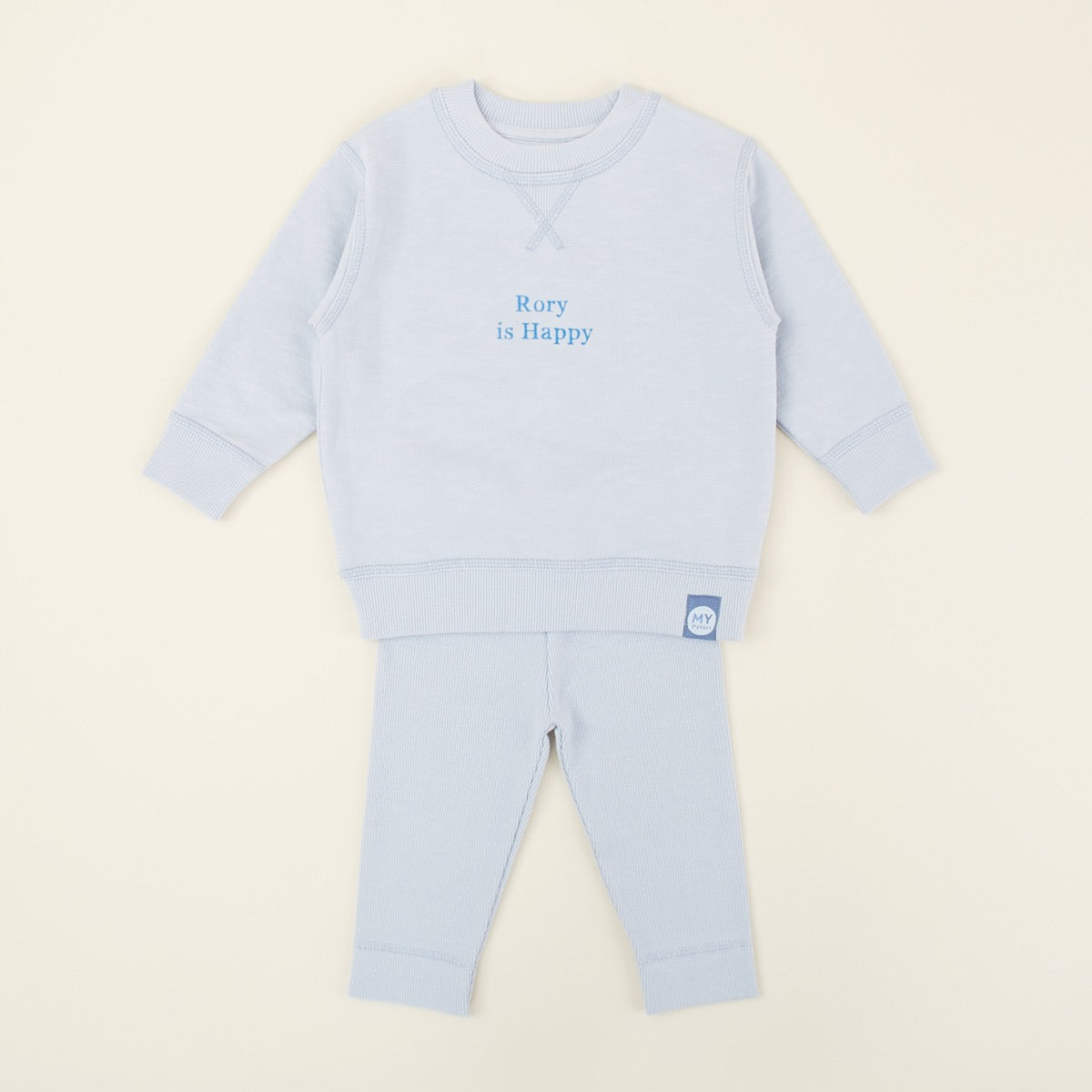 Personalised Blue Slogan Outfit Set