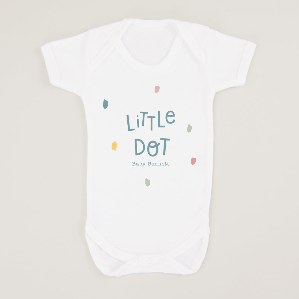 Personalised White Little Dot Design Bodysuit