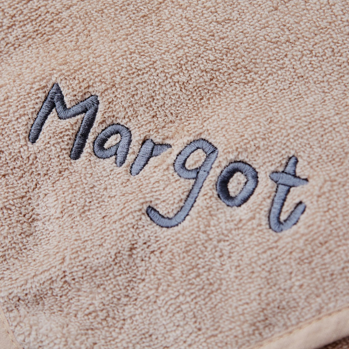 Personalised Oatmeal Leopard Hooded Towel