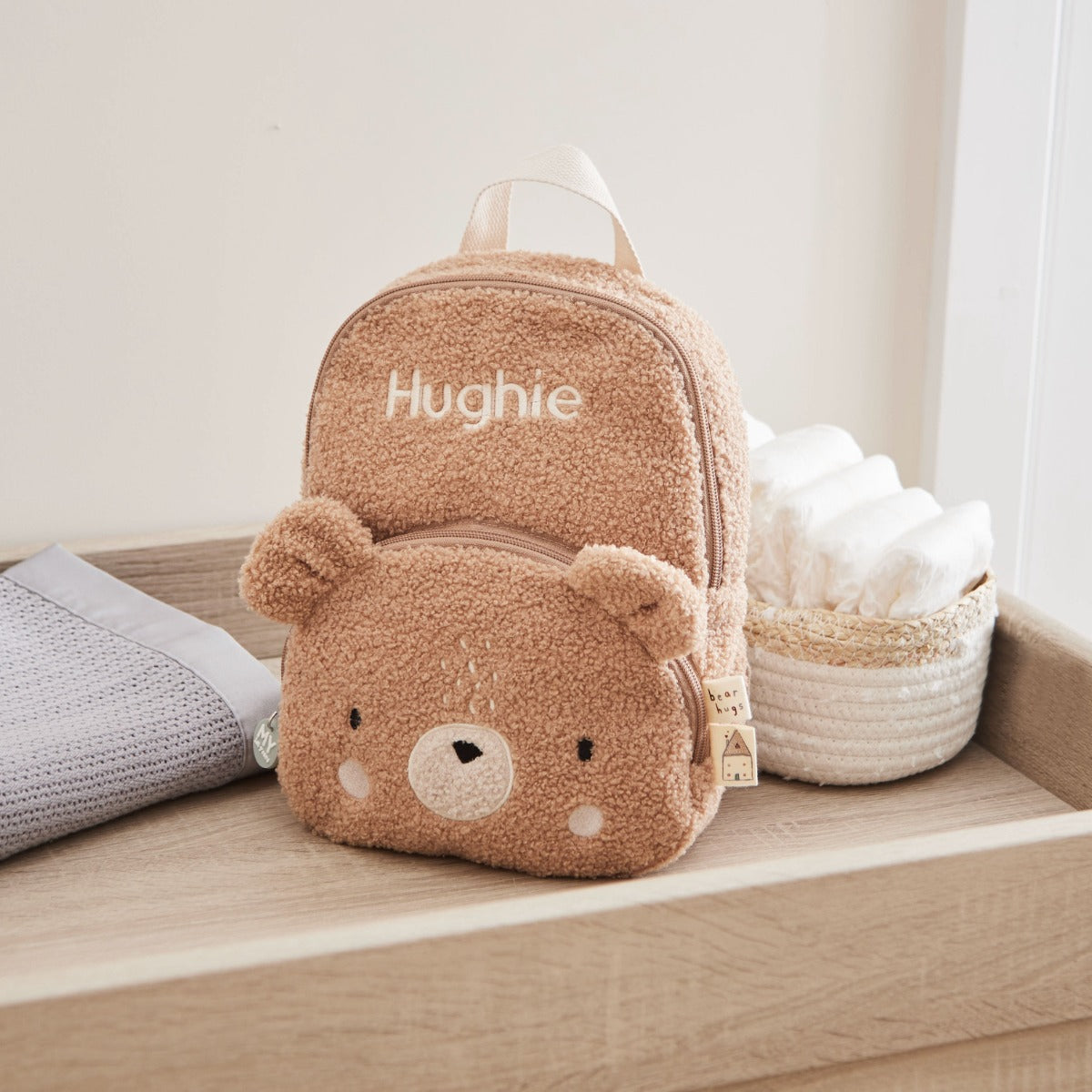 Personalised Fluffy Bear Character Mini Backpack Update