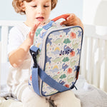 Personalised Colourful Dinosaur Print Lunch Bag