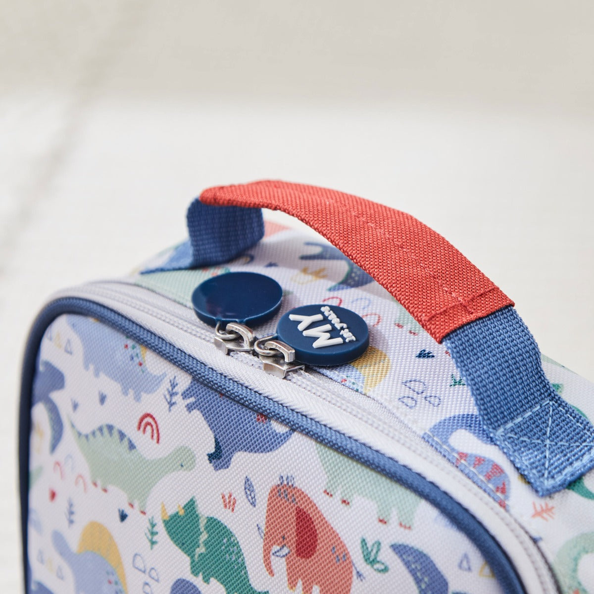 Personalised Colourful Dinosaur Print Lunch Bag