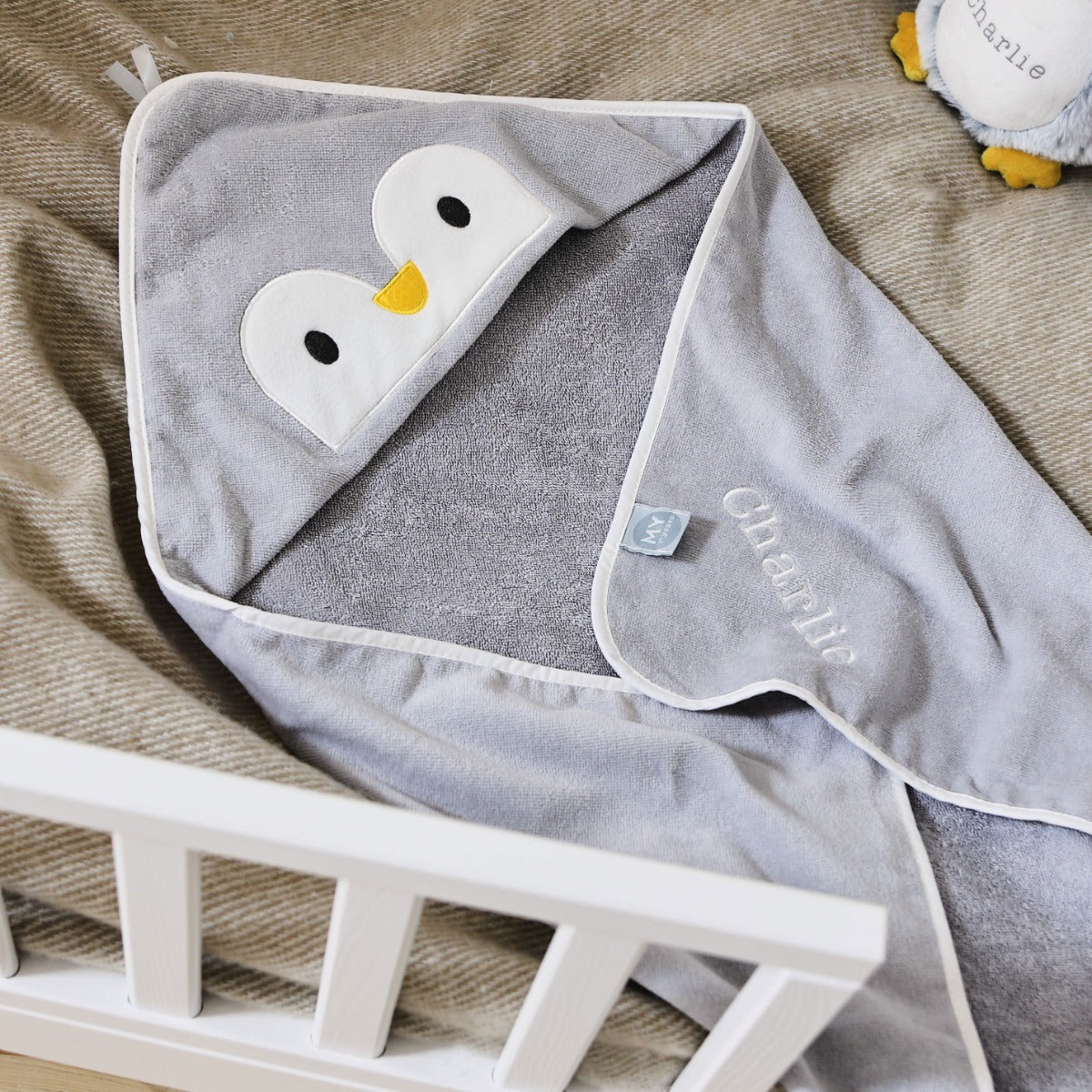 Personalised Penguin Hooded Towel