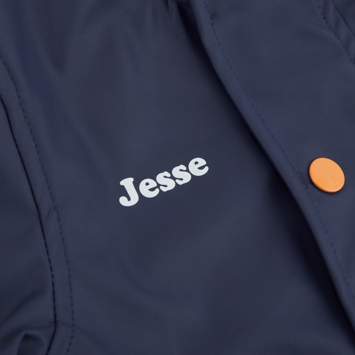 Personalised Navy Raincoat