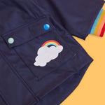 Personalised Navy Raincoat