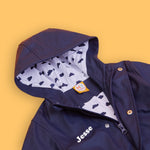 Personalised Navy Raincoat