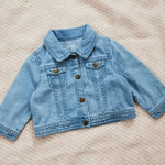 Personalised Pink Name Blue Denim Jacket 