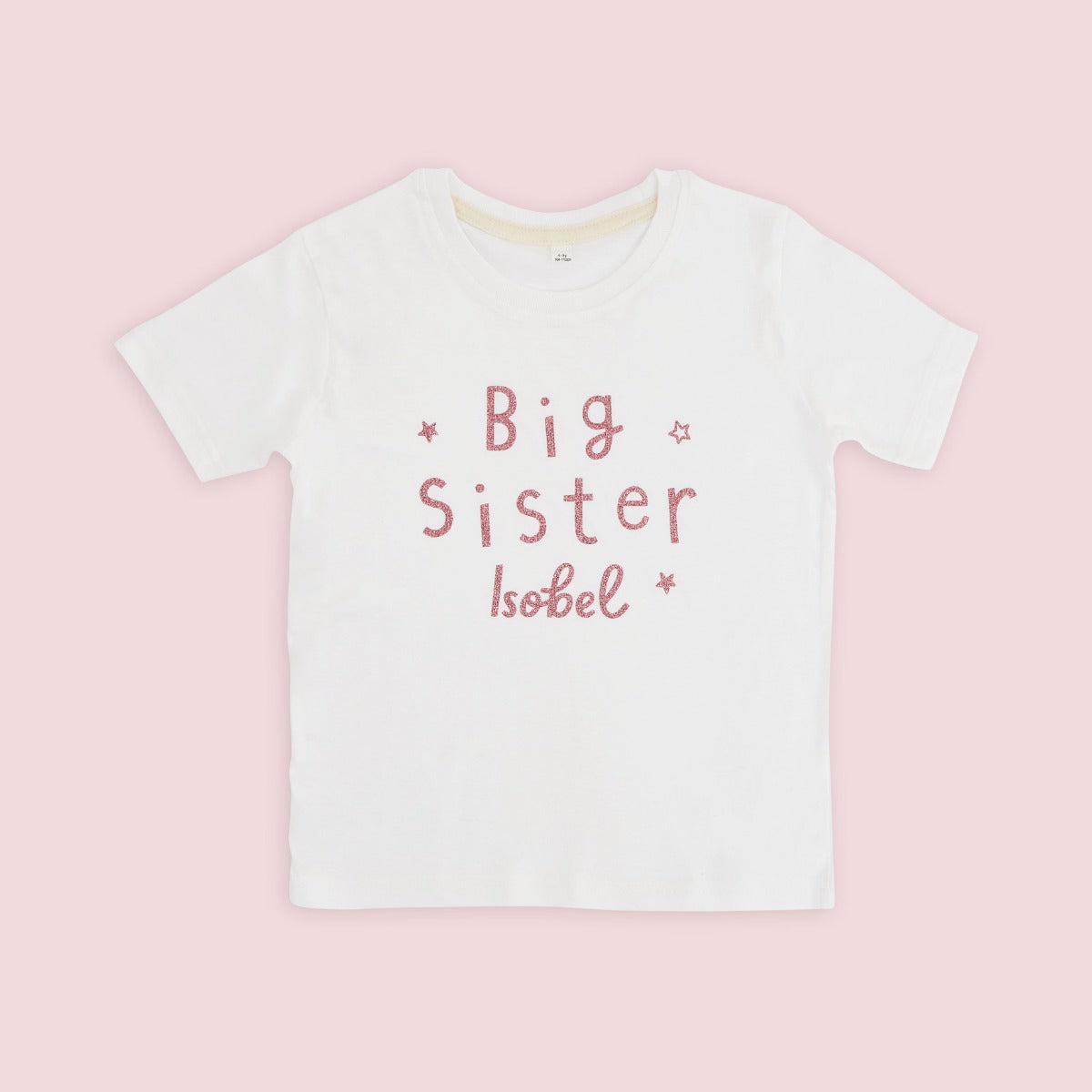 Personalised White Big Sister T-shirt