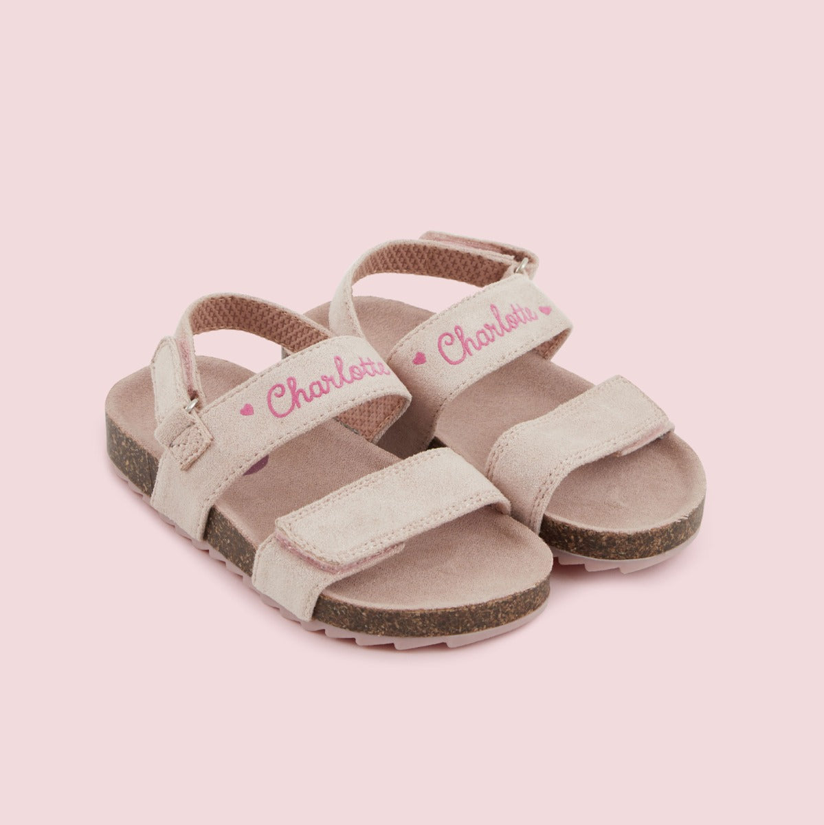 Personalised Pink Toddler Sandals