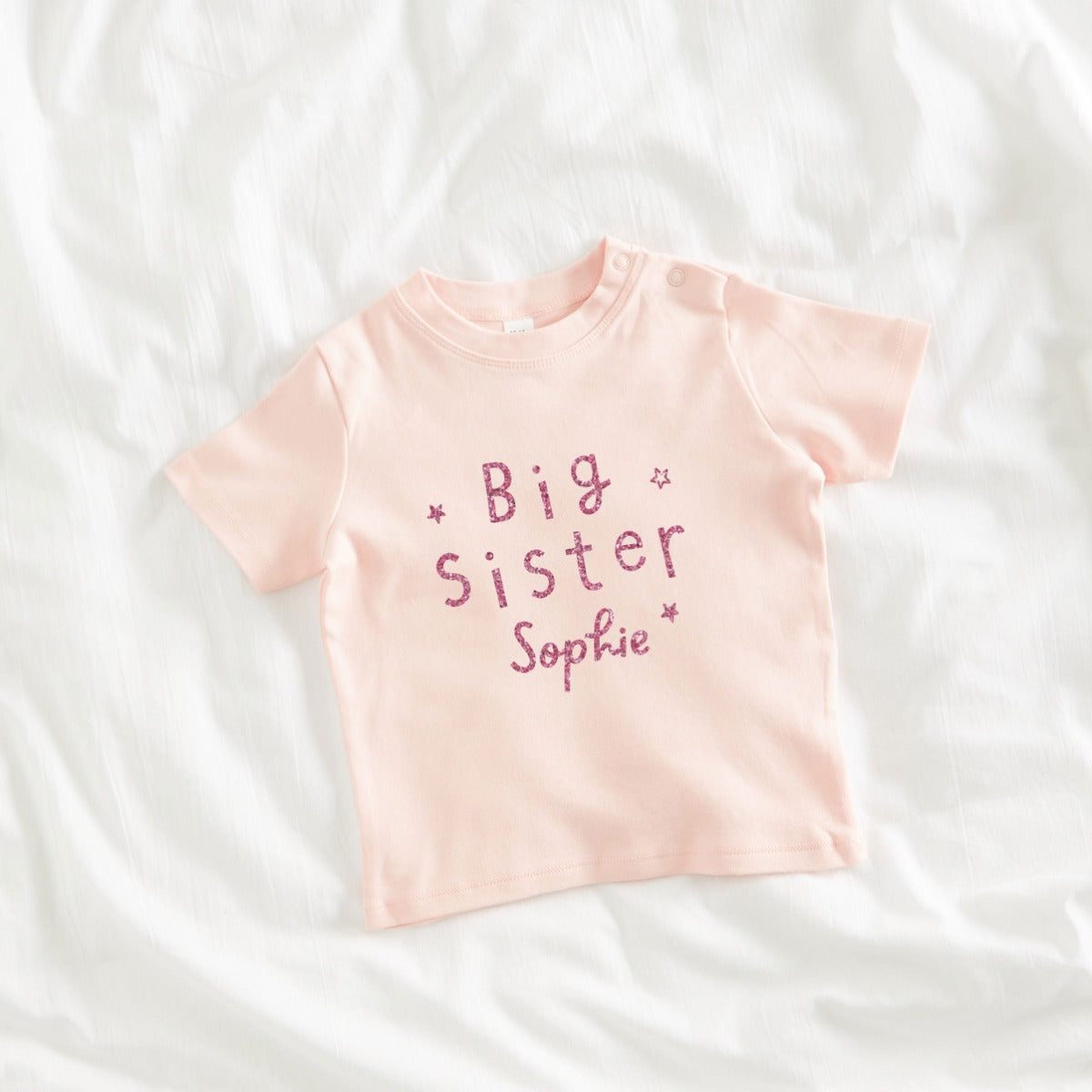 Personalised Pink Big Sister T-Shirt