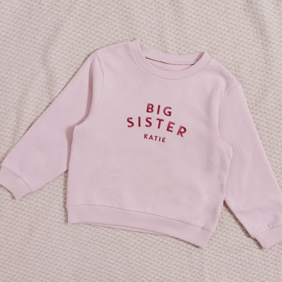 Personalised Big Sister Sweatshirt in Pink