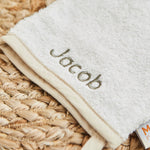 Personalised Ivory Cotton Bath Towelling Mitt