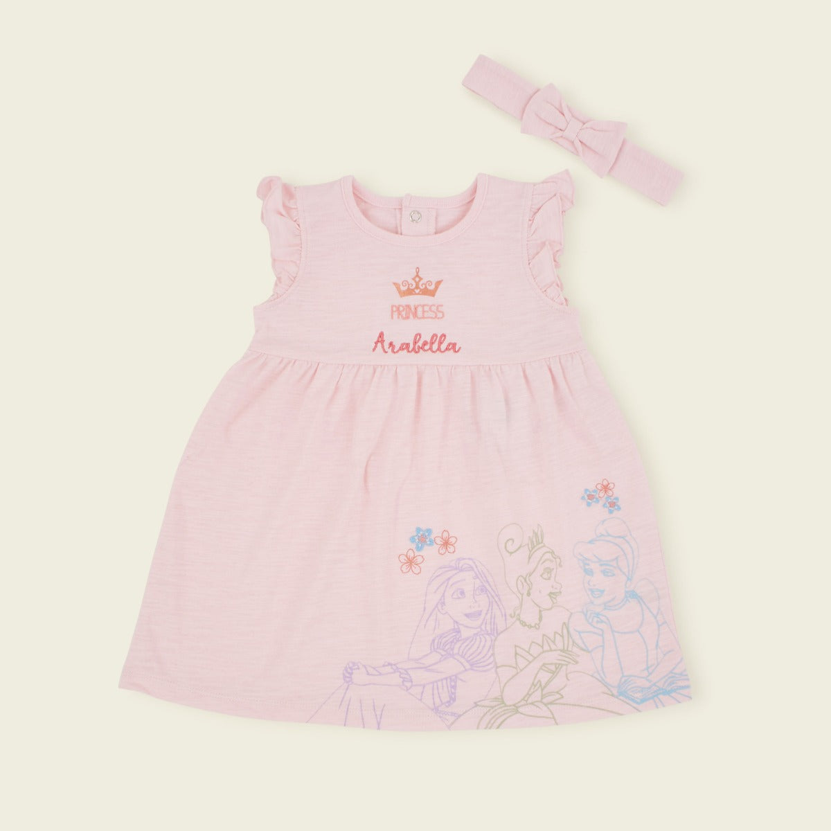 Personalised Disney Princess Pink Dress Set