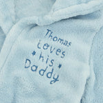 Personalised Blue ‘Loves Daddy’ Dressing Gown