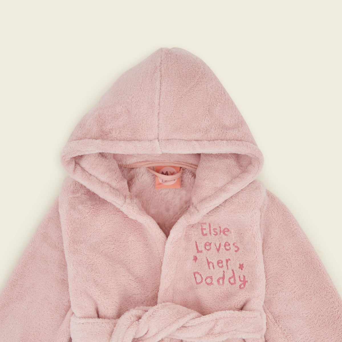 Personalised Pink ‘Loves Daddy’ Dressing Gown