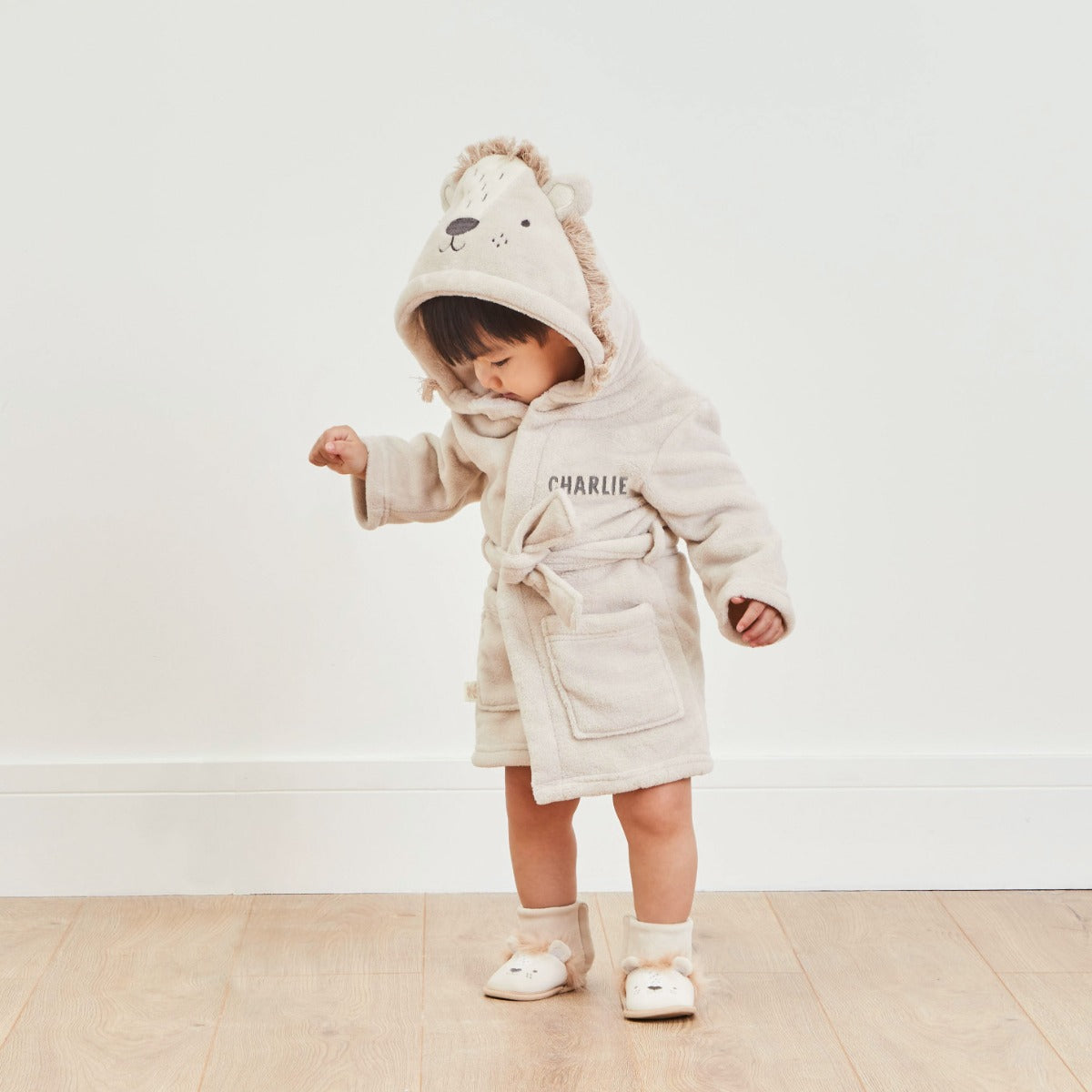 Personalised Lion Fleece Robe