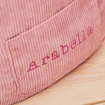 Personalised Mini Pink Cord Backpack