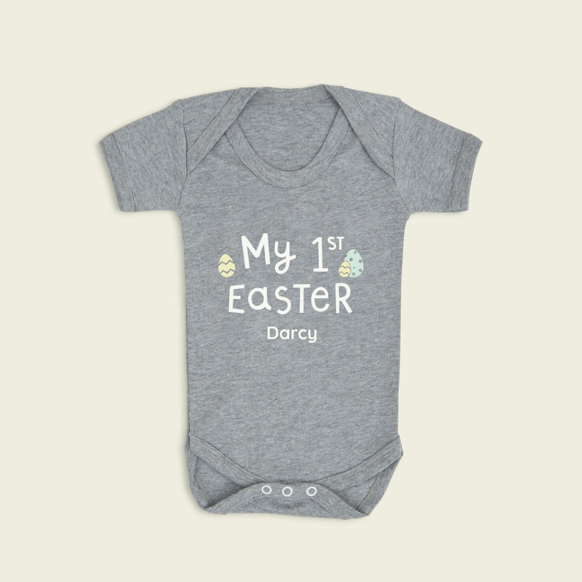 Personalised Grey My 1st Easter Bodysuit