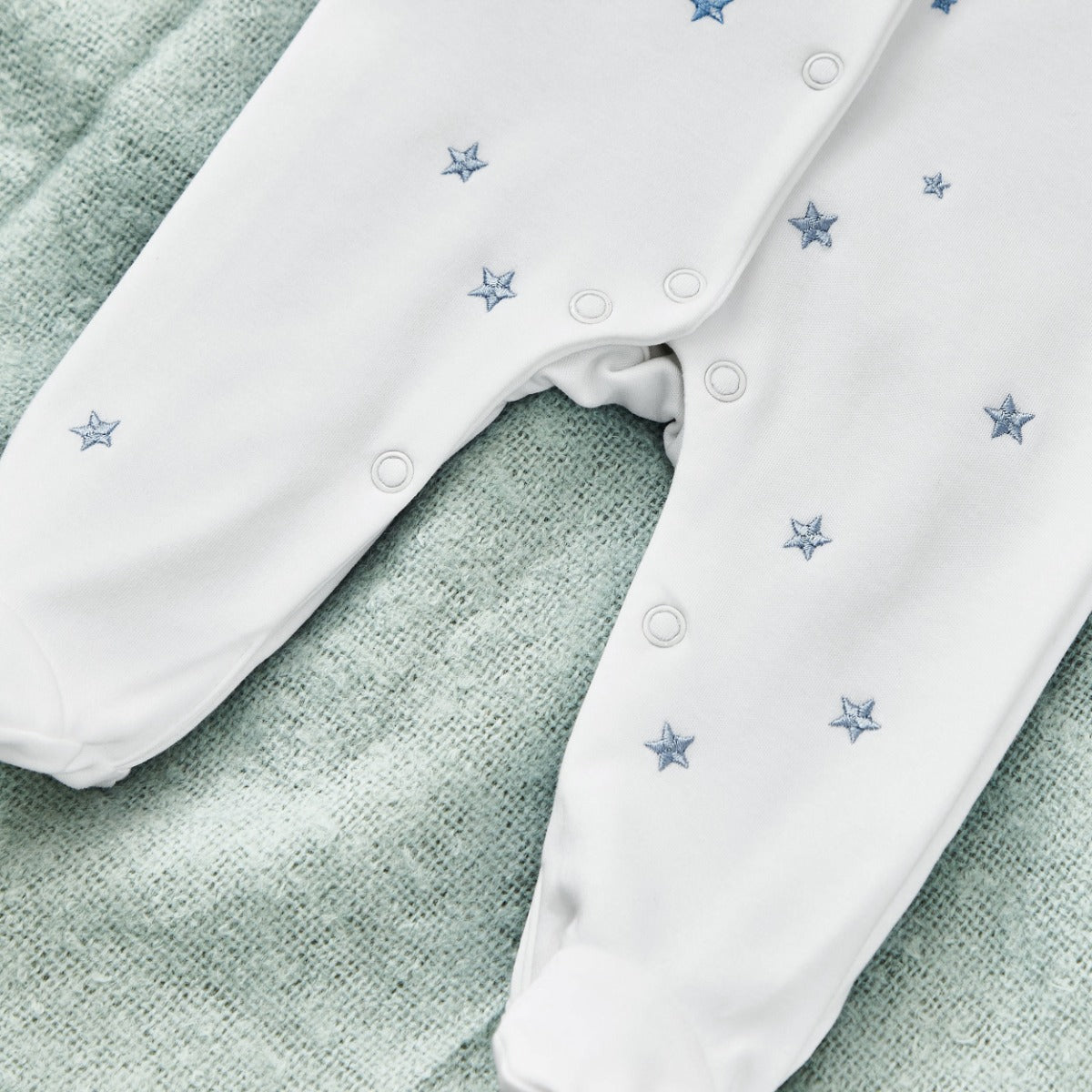 Personalised Our 1st Father's Day Blue Star Sleepsuit 