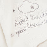 Selfridges Personalised Christening Ivory Cotton Baby Shawl