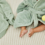 Personalised Sage Green Fleece Robe
