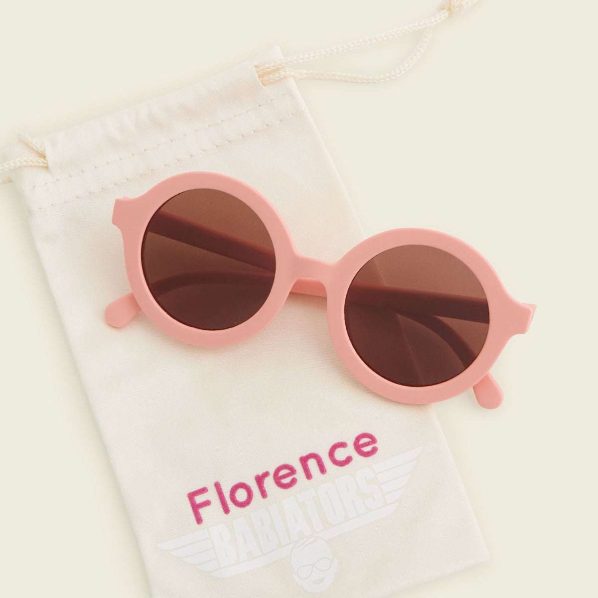 Personalised Peach Babiators Sunglasses with Bag