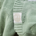 Personalised Sage Green Star Jacquard Blanket