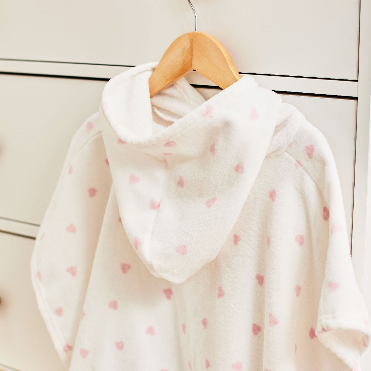 Personalised Heart Towelling Poncho