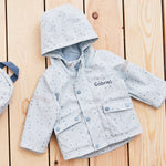 Personalised Blue Spot Print Raincoat
