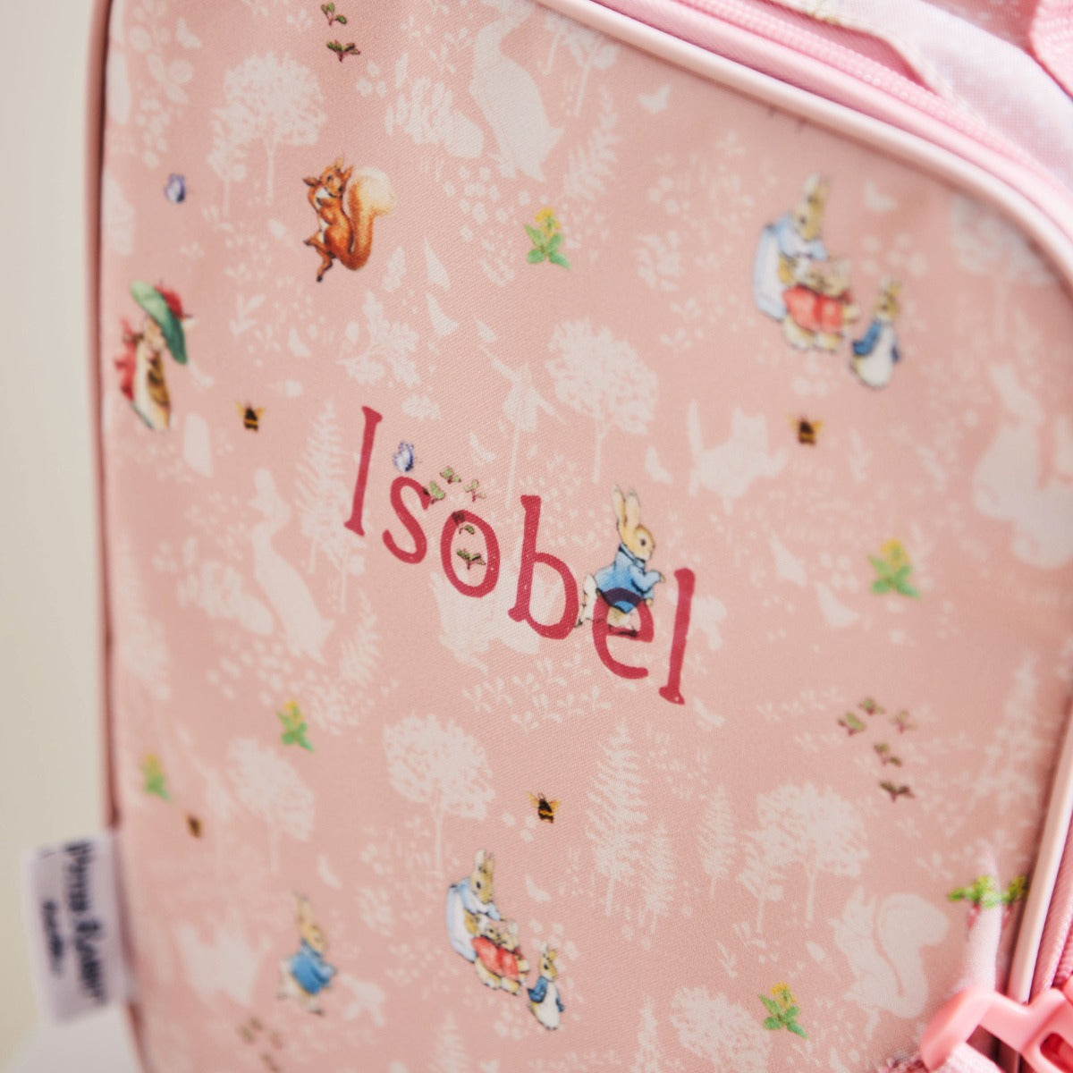 William Lamb Personalised Pink Flopsy Bunny Lunch Bag