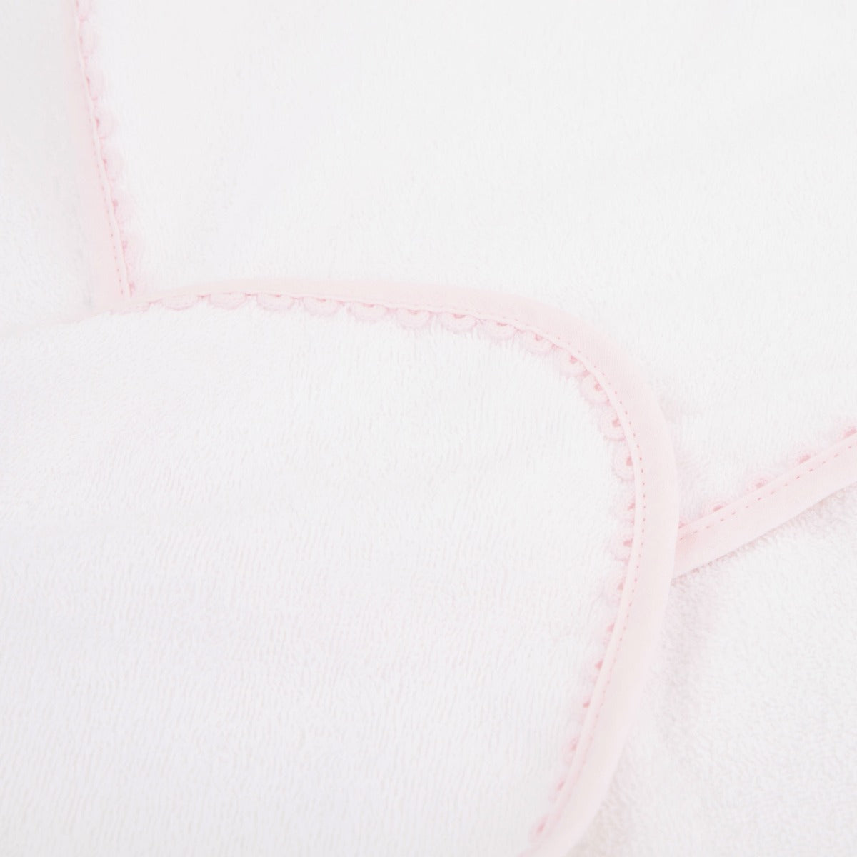 Personalised Pink Picot Trim Flopsy Bunny Hooded Towel