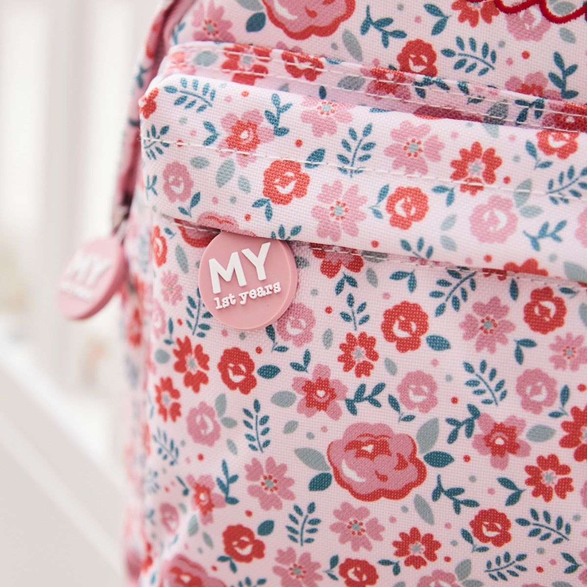 Personalised Pink Ditsy Print Classic Mini Backpack
