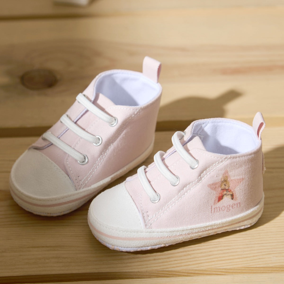 Personalised Flopsy Bunny Baby High Top Trainers