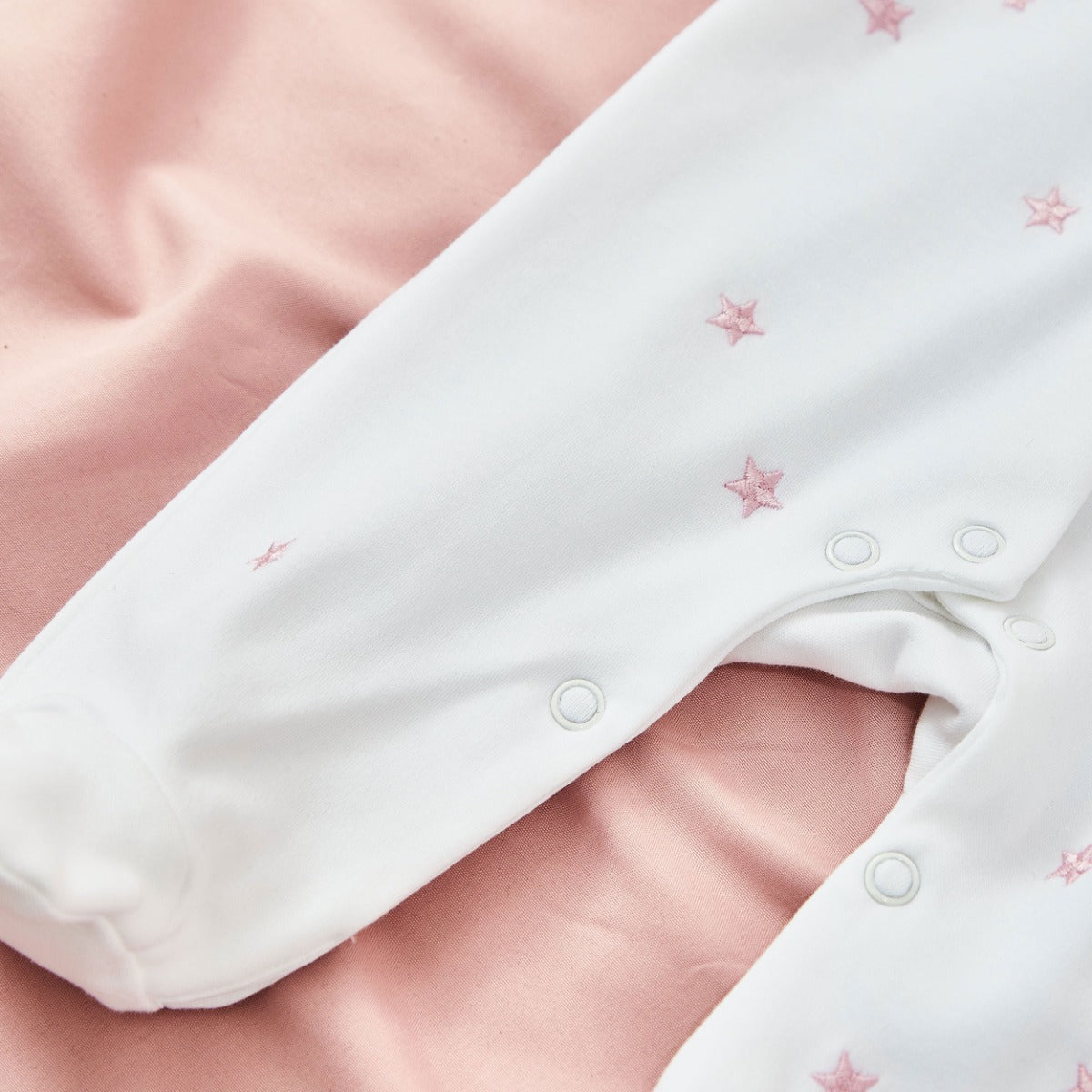Personalised Our 1st Father's Day Pink Star Sleepsuit 