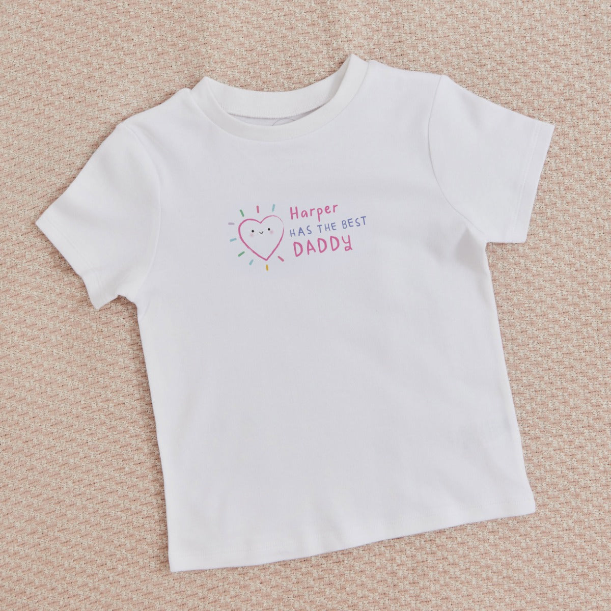 Personalised Things I Love About My Dad T-Shirt in Pink