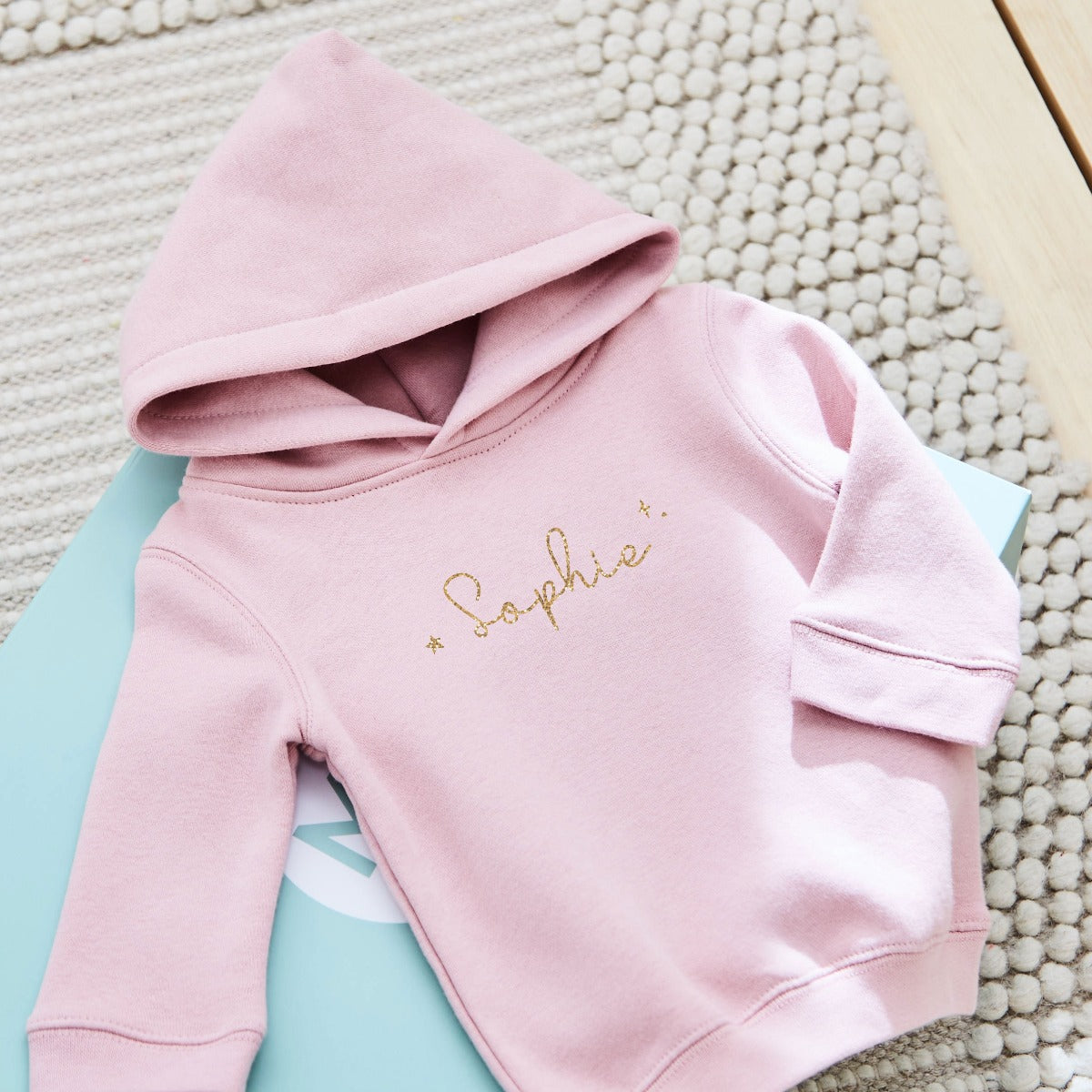 Personalised Glittery Pink Hoodie