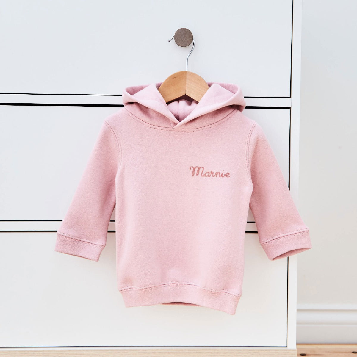 Personalised Pink Embroidery Hoodie