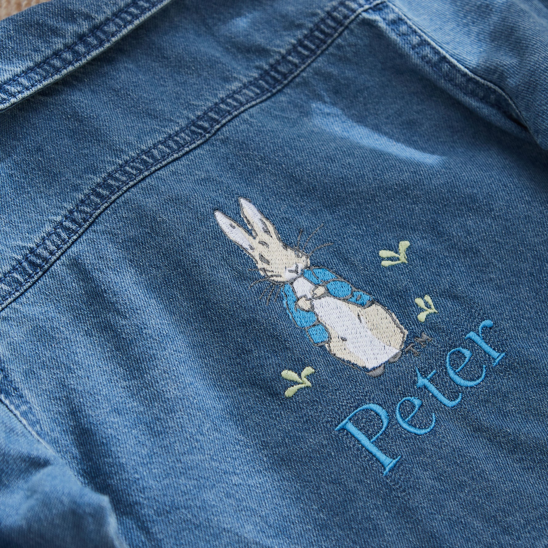 Personalised Peter Rabbit™ Children's Denim Jacket