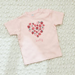 Personalised Strawberry Heart T-Shirt