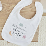 Personalised Born in 2024 Bib