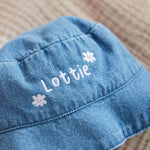 Personalised Daisy Denim Bucket Hat
