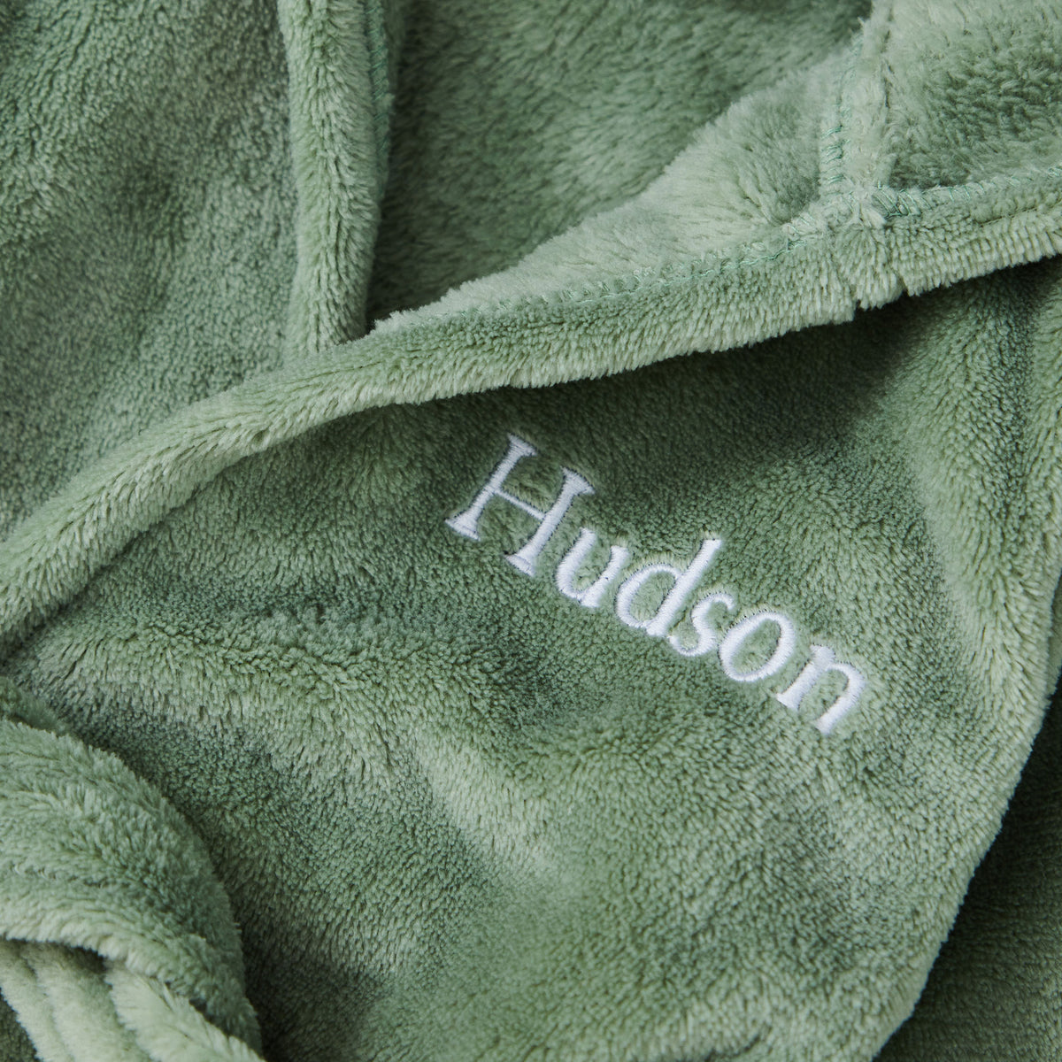 Personalised Sage Green Bear Dressing Gown